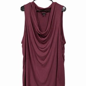 Torrid Women's Sleeveless Drape Top - Burgundy